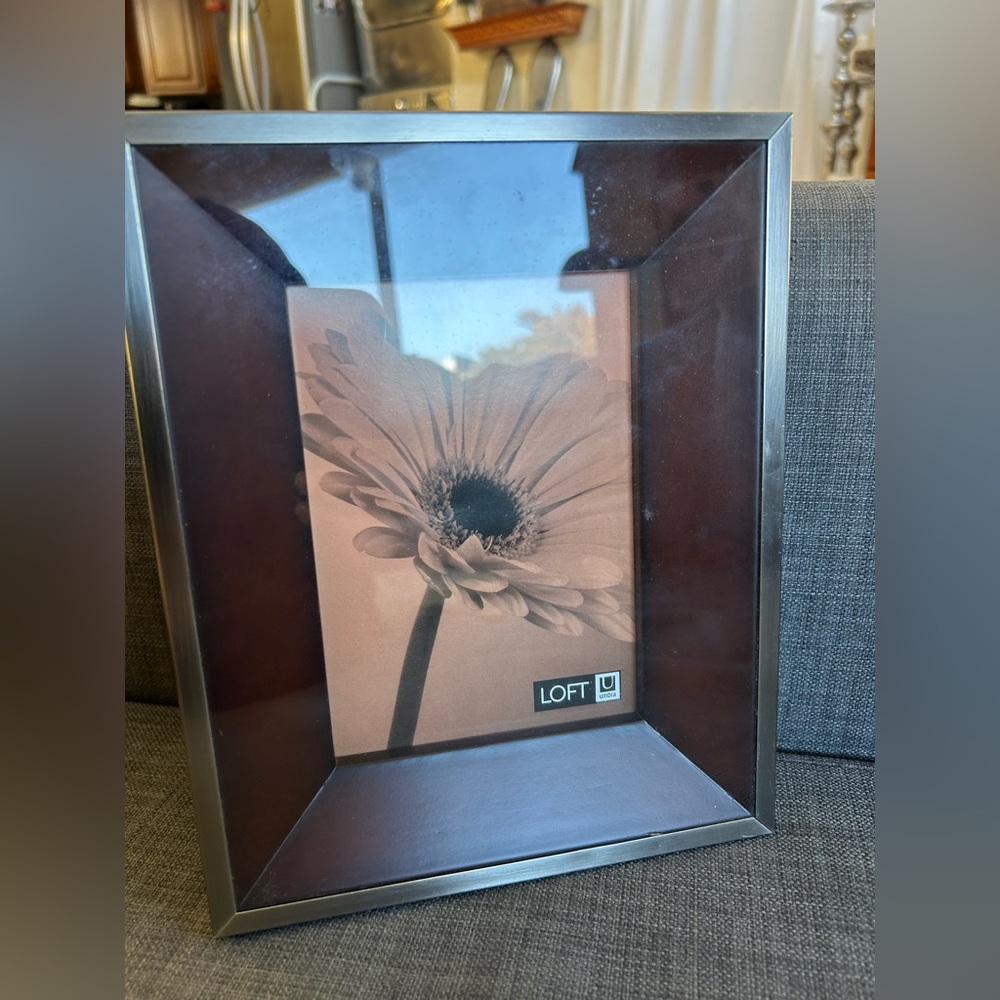 UMBRA LOFT Walnut and Nickel Picture Frame #1005253